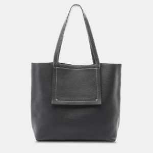 Hermes Black Taurillon Clemence Leather Cabas Serie 46 Tote Bag, Tote Handbags - Luxury Closet catalog