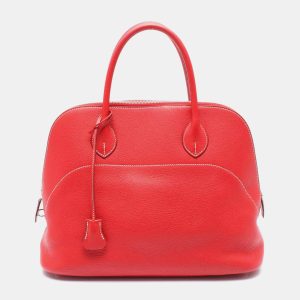 Hermes Red Vermillon Clemence Leather Bolide35 Handbag, Satchels - Luxury Closet catalog
