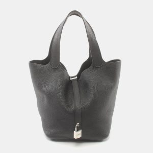 Hermes Black Taurillon Clemence Leather Picotin Lock 22 Handbag, Tote Handbags - Luxury Closet catalog