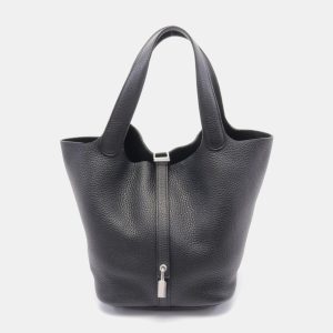 Hermes Black Taurillon Clemence Leather Picotin Lock 22 Handbag, Tote Handbags - Luxury Closet catalog