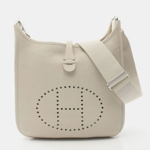 Hermes Etoupe Grey/Beige Tone Clemence Leather Evelyne 29 Shoulder Bag, Tote Handbags - Luxury Closet catalog