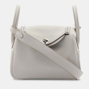 Hermes Gris Pale Swift Leather Lindy Mini Shoulder Bag, Shoulder Bags - Luxury Closet catalog