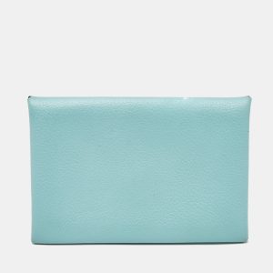Hermès Bleu Atoll Evercolor Leather Calvi Card Holder, Wallets & Money Clips - Luxury Closet catalog