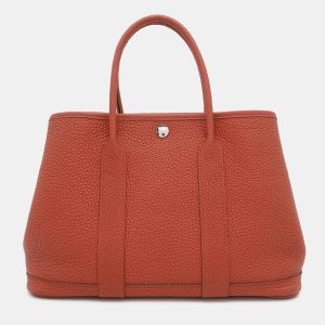 Hermes Sanguine Negonda Leather Garden Party TPM Tote Bag, Tote Handbags - Luxury Closet catalog