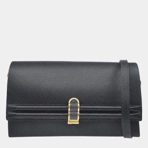 Hermes Black Satin 2Way Clutch Shoulder Bag, Shoulder Bags - Luxury Closet catalog