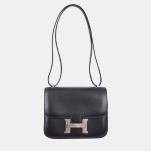 Hermes Black Box Calf Constance 18 Shoulder Bag, Shoulder Bags - Luxury Closet catalog