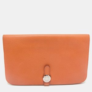 Hermes Orange Togo Leather Dogon Duo Wallet, Wallets & Money Clips - Luxury Closet catalog
