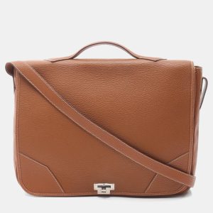 Hermes Gold Taurillon Clemence Leather Victoria Messenger Bag, Handbags - Luxury Closet catalog