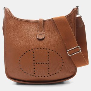 Hermes Gold Taurillon Clemence Evelyne Crossbody Bag GM, Shoulder Bags - Luxury Closet catalog