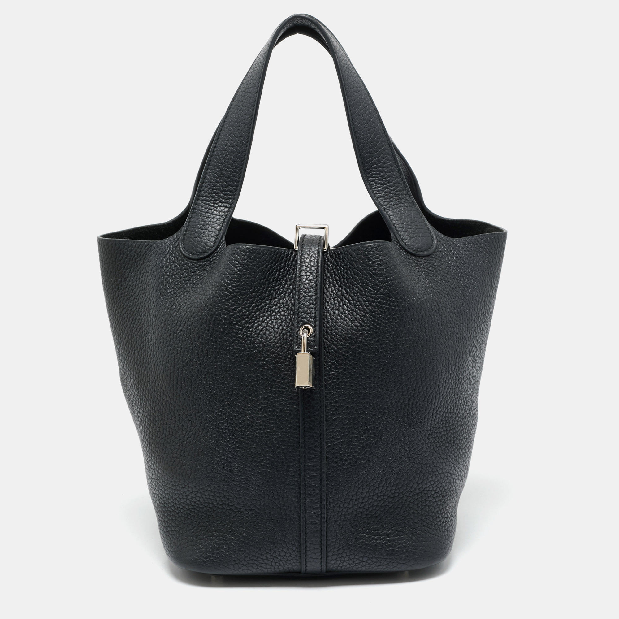 Hermès Noir Taurillon Clemence Leather Picotin Lock 22 Bag, Tote Handbags - Luxury Closet catalog