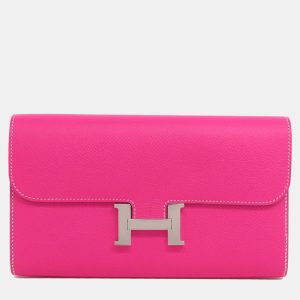 Hermes Pink Epsom Leather Constance Long Wallet, Wallets & Money Clips - Luxury Closet catalog