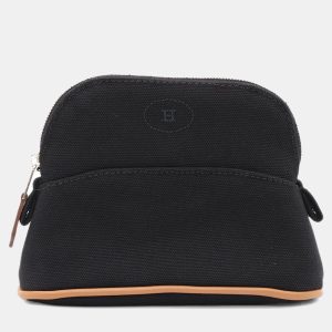 Hermes Black Cotton Leather Bolide Mini Pouch, Clutches & Special Occasion Bags - Luxury Closet catalog
