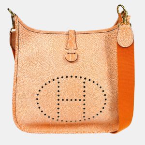 Hermes Orange Dalmatian Buffalo Skipper Evelyn PM Shoulder Bag, Shoulder Bags - Luxury Closet catalog