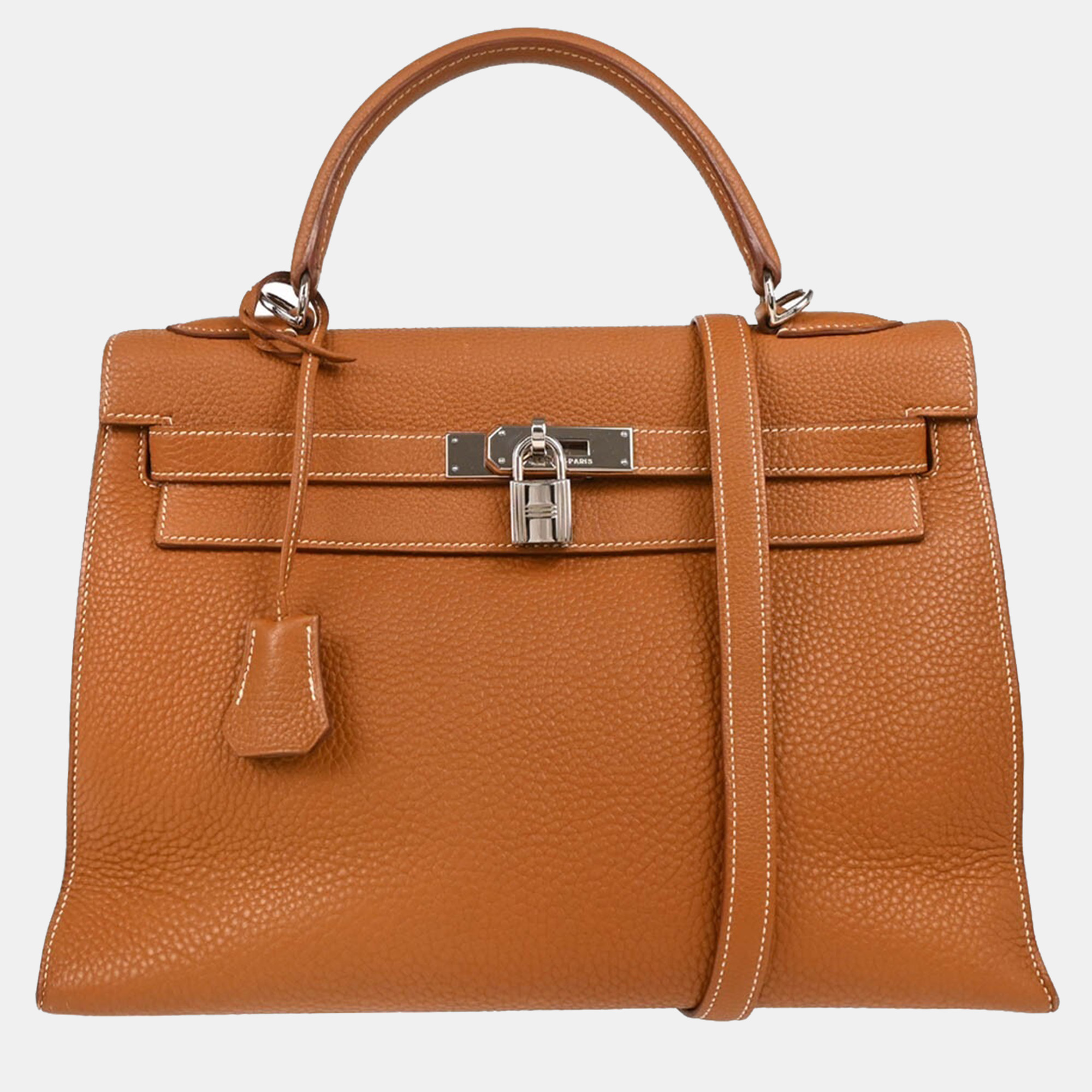 Hermes Gold Taurillon Clemence Kelly 32 Handbag, Satchels - Luxury Closet catalog