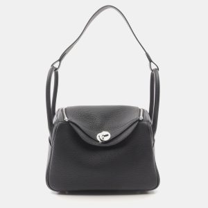 Hermes Black Taurillon Clemence Lindy 26 Shoulder Bag, Shoulder Bags - Luxury Closet catalog
