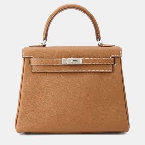 Hermes Kelly Retourne 25 Gold Togo Leather Top Handle Bag, Satchels - Luxury Closet catalog