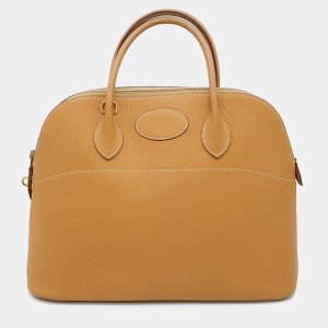 Hermes Bolide 35 Natural Sable Fjord Leather Bag, Satchels - Luxury Closet catalog