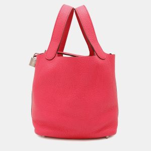 Hermes Picotin Lock 18 Rose Extreme Taurillon Clemence Handbag, Tote Handbags - Luxury Closet catalog