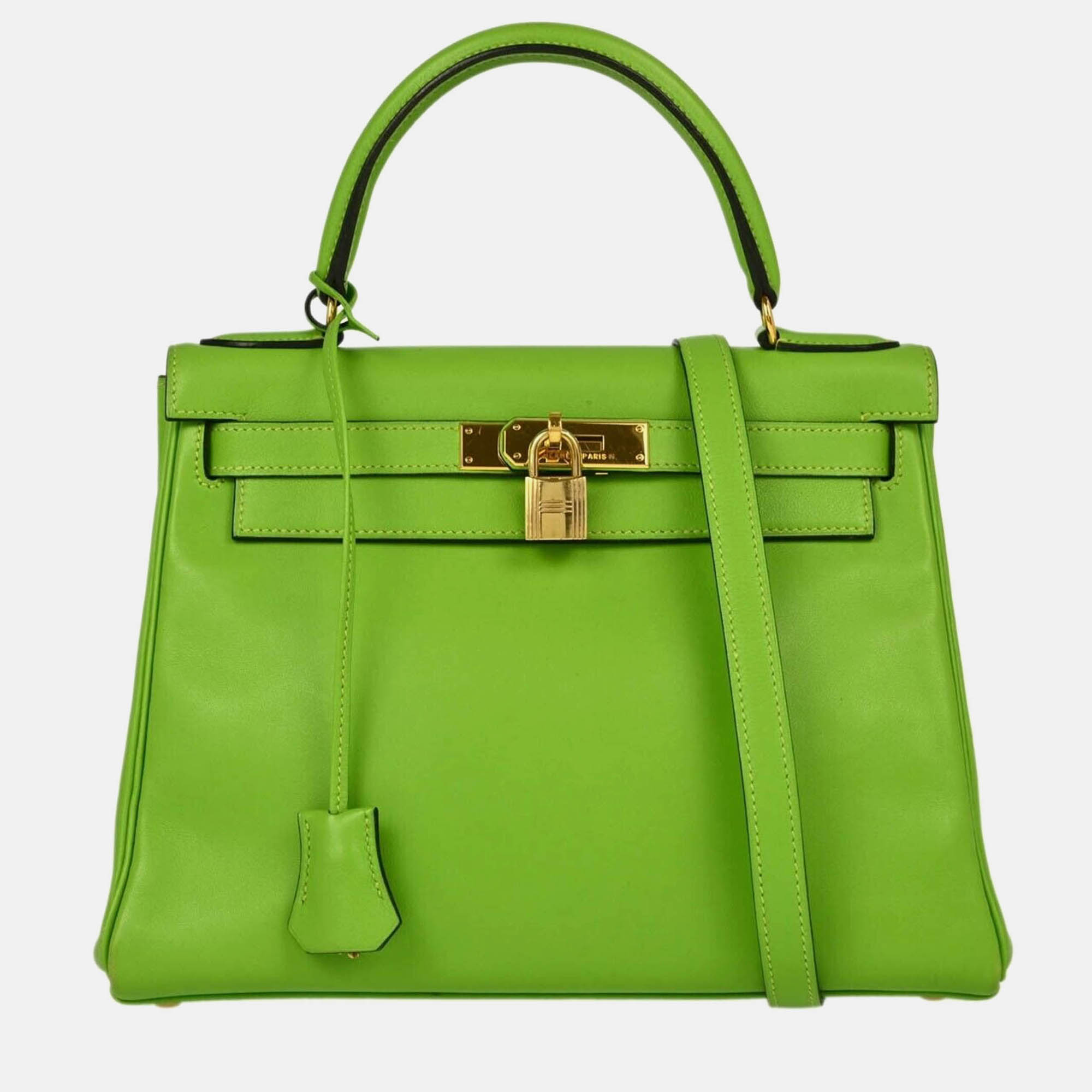 Hermes Kelly 32 Apple Green Gulliver Handbag, Satchels - Luxury Closet catalog