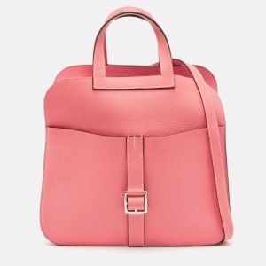 Hermès Rose Azalee Taurillon Clemence Leather Halzan 31 Bag, Shoulder Bags - Luxury Closet catalog
