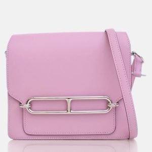 Hermes Roulis 18 Mini Mauve Sylvestre Swift Bag with Strap, Handbags - Luxury Closet catalog