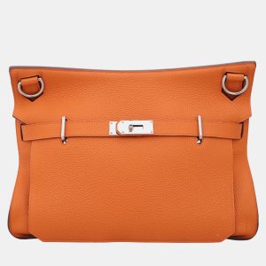 Hermes Jypsiere 34 Orange Clemence Leather Bag, Shoulder Bags - Luxury Closet catalog