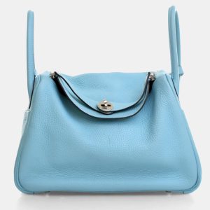 Hermes Lindy 30 Blue Clemence Leather Shoulder Bag, Shoulder Bags - Luxury Closet catalog