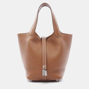 Hermes Picotin Lock 18 Gold Taurillon Clemence Leather Tote Bag, Tote Handbags - Luxury Closet catalog