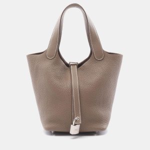 Hermes Picotin Lock 18 Etoupe Taurillon Clemence Leather Tote Bag, Tote Handbags - Luxury Closet catalog