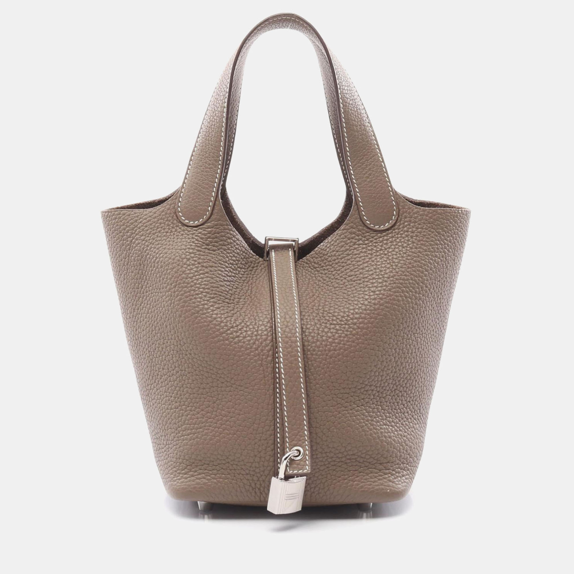 Hermes Picotin Lock 18 Etoupe Taurillon Clemence Leather Tote Bag, Tote Handbags - Luxury Closet catalog