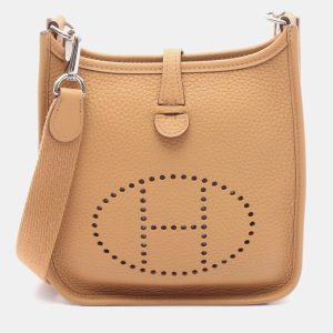 Hermes Evelyne TPM 16 Chai Taurillon Clemence Leather Shoulder Bag, Tote Handbags - Luxury Closet catalog