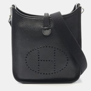 Hermes Evelyne TPM 16 Black Taurillon Clemence Leather Shoulder Bag, Tote Handbags - Luxury Closet catalog