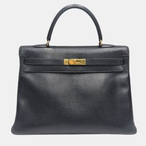Hermes Kelly 1992 Vintage Black Taurillon Clemence 35, Tote Handbags - Luxury Closet catalog