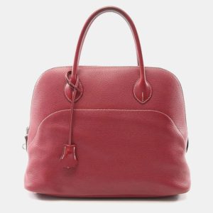 Hermes Bolide Relax 35 Rouge H Leather Handbag, Satchels - Luxury Closet catalog