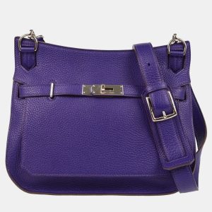 Hermes Jypsiere 28 Purple Taurillon Clemence Shoulder Bag, Tote Handbags - Luxury Closet catalog