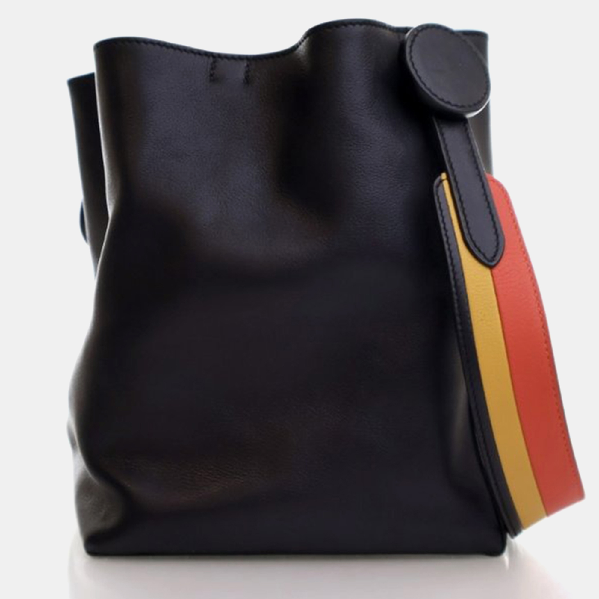 Hermes Licol 17 Black Swift Leather Shoulder Bag, Handbags - Luxury Closet catalog