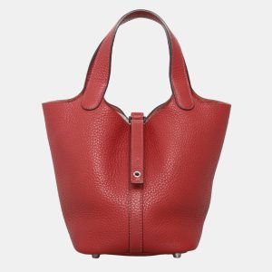 Hermes Picotin 18 Rouge Clemence Leather Bag, Tote Handbags - Luxury Closet catalog