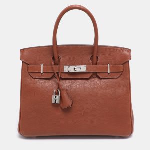 Hermes Noisette Evercolor Leather  Palladium Hardware Birkin 30 Bag, Tote Handbags - Luxury Closet catalog