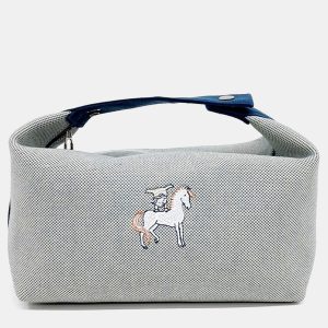 Hermes Grey Fabric Cabriolet Bride A Brac Case, Wallets & Money Clips - Luxury Closet catalog
