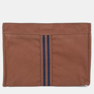 Hermes Brown Cotton Furutto Pouch, Wallets & Money Clips - Luxury Closet catalog