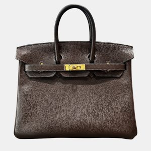 Hermes Birkin 25 Ebony Brown Saddle Leather Tote Bag, Tote Handbags - Luxury Closet catalog