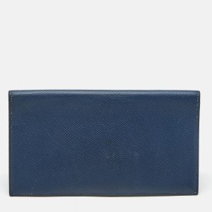 Hermes Bleu de Malte Epsom Leather MC&sup2; Fleming Long Wallet, Wallets & Money Clips - Luxury Closet catalog