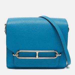 Hermes Blue Hydra Evercolor Leather Roulis 18 Bag, Shoulder Bags - Luxury Closet catalog