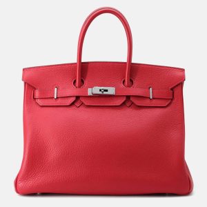 Hermes Birkin 35 Rouge Casaque Taurillon Clemence Tote Bag, Tote Handbags - Luxury Closet catalog