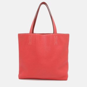 Hermes Double Sens 45 Rose Jaipur/Sanguine Taurillon Clemence Tote Bag, Tote Handbags - Luxury Closet catalog