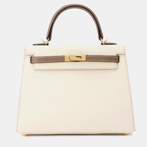 Hermes Kelly Sellier Spo 25 Craie/Etoupe Epsom Handbag, Satchels - Luxury Closet catalog