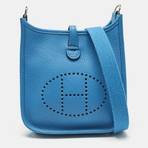 Hermes Bleu Frida Taurillon Clemence Leather Evelyne TPM Bag, Shoulder Bags - Luxury Closet catalog