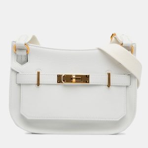 Hermes Mini Jypsiere White Evercolor Leather Crossbody Bag, Handbags - Luxury Closet catalog