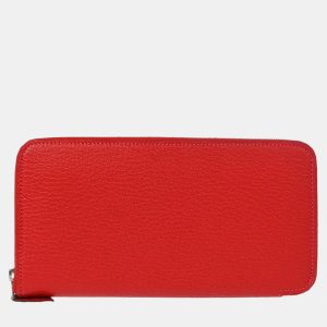 Hermes Rouge Garance Taurillon Clemence Asap Long Wallet, Wallets & Money Clips - Luxury Closet catalog