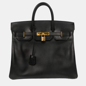 Hermes Black Box Calf Haut a Courroies 32 Handbag, Tote Handbags - Luxury Closet catalog